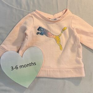 Puma Kids - Light Pink Sweatshirt with Colorful Logo